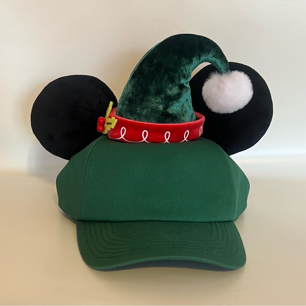 Disney Mickey Green Elf Hat with Black Ears